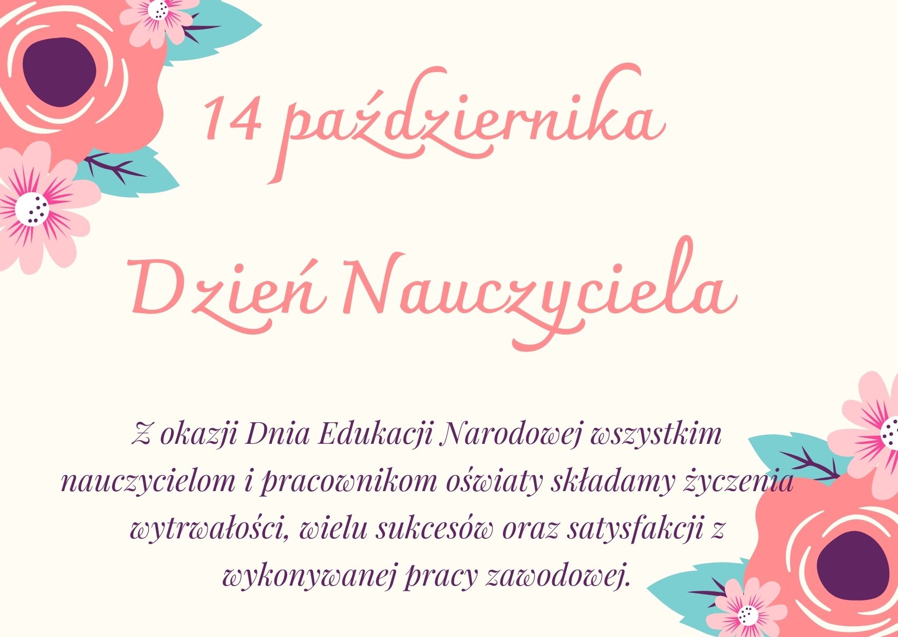 14 października DZień Nauczyciela